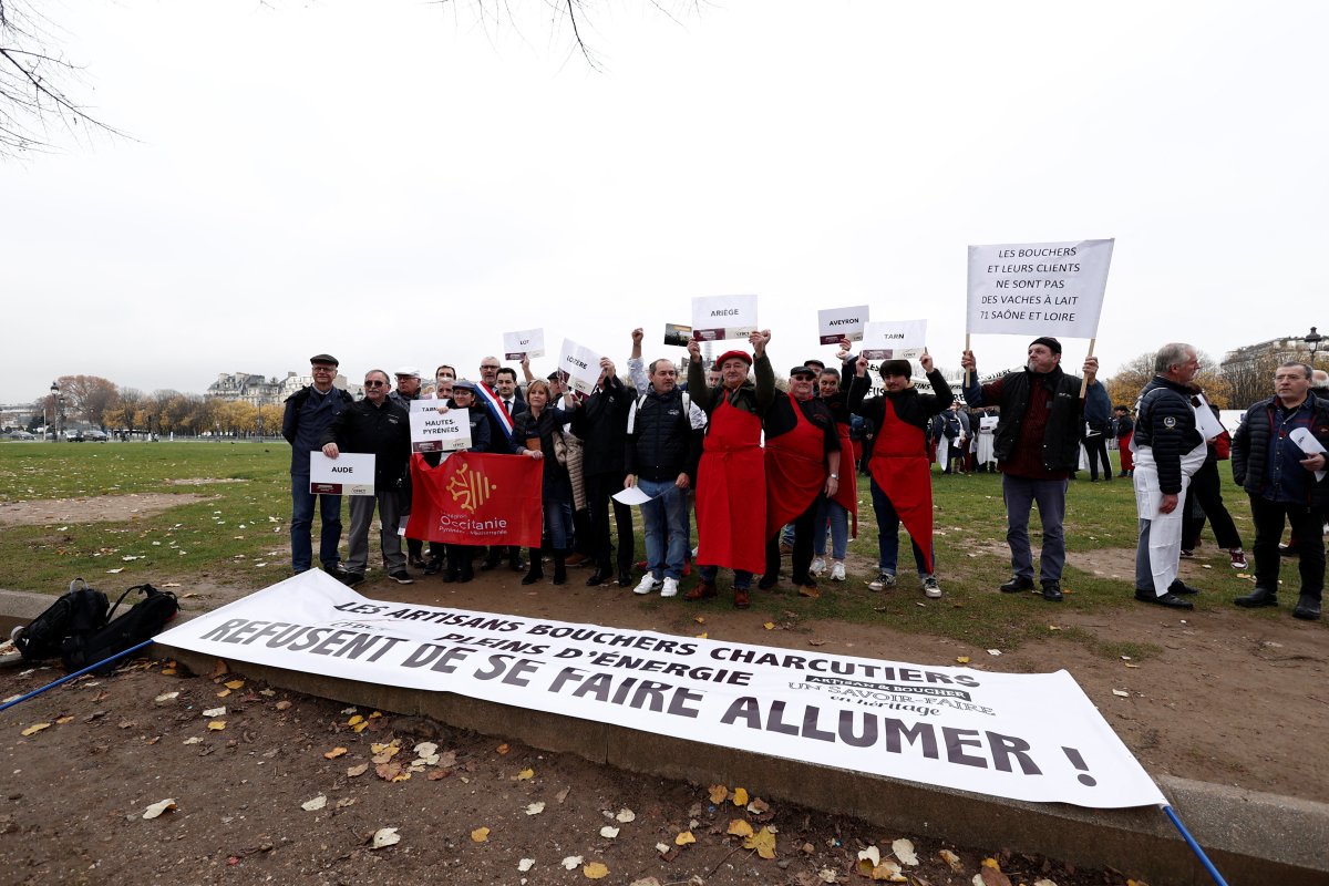 Fransa da kasaplar elektrik zammını protesto etti #3