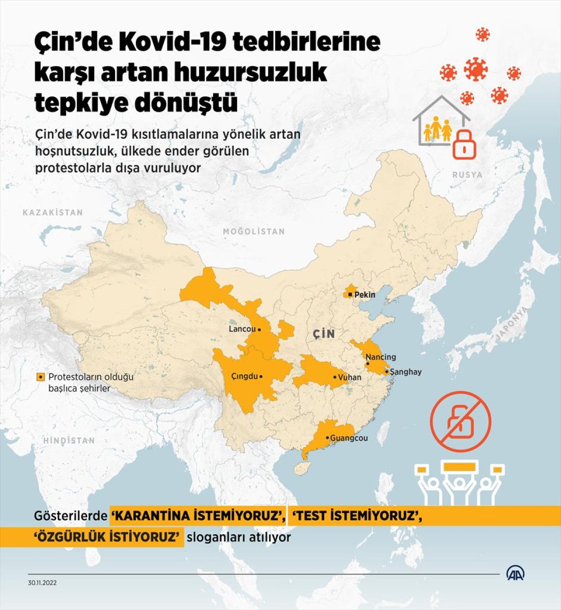 Çin de yeni koronavirüs tedbirleri tepkiye dönüştü #4