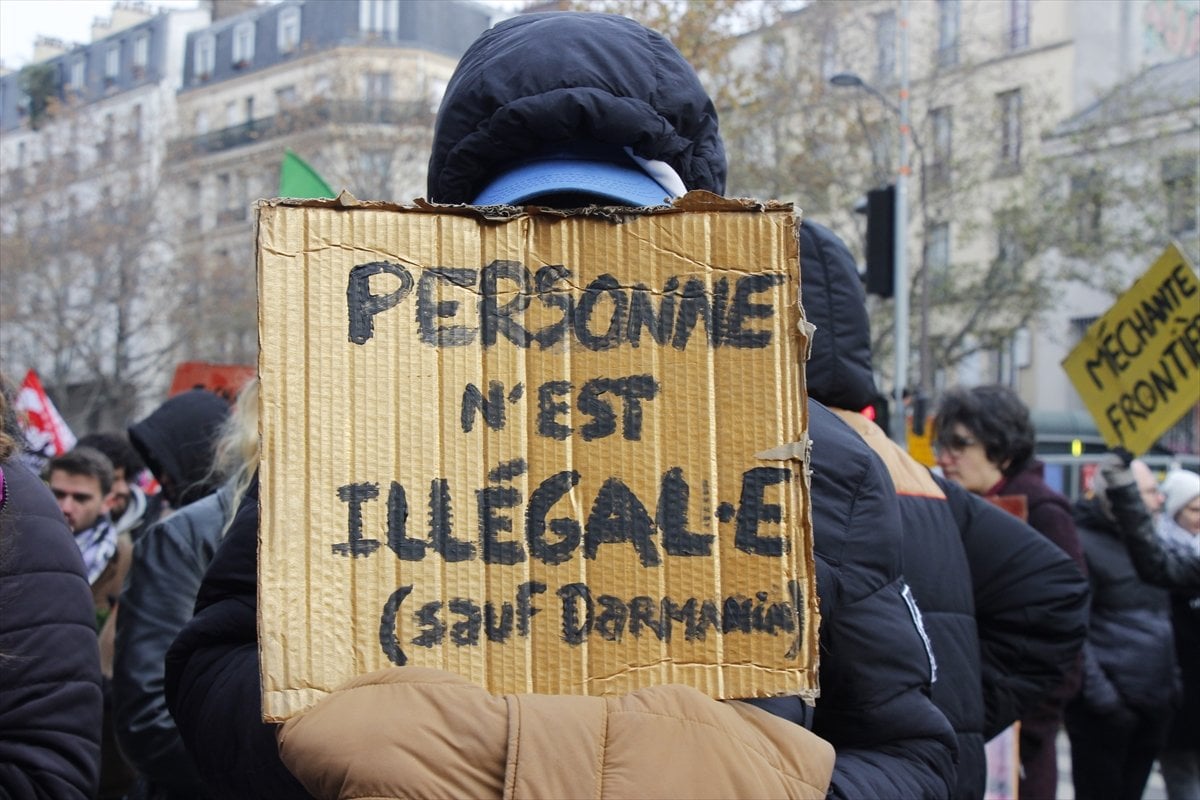 Fransa da hükümetin yeni göç yasa tasarısı protesto edildi #5