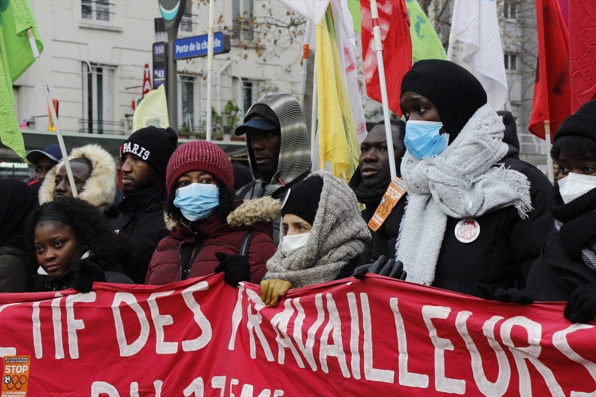 Fransa da hükümetin yeni göç yasa tasarısı protesto edildi #8