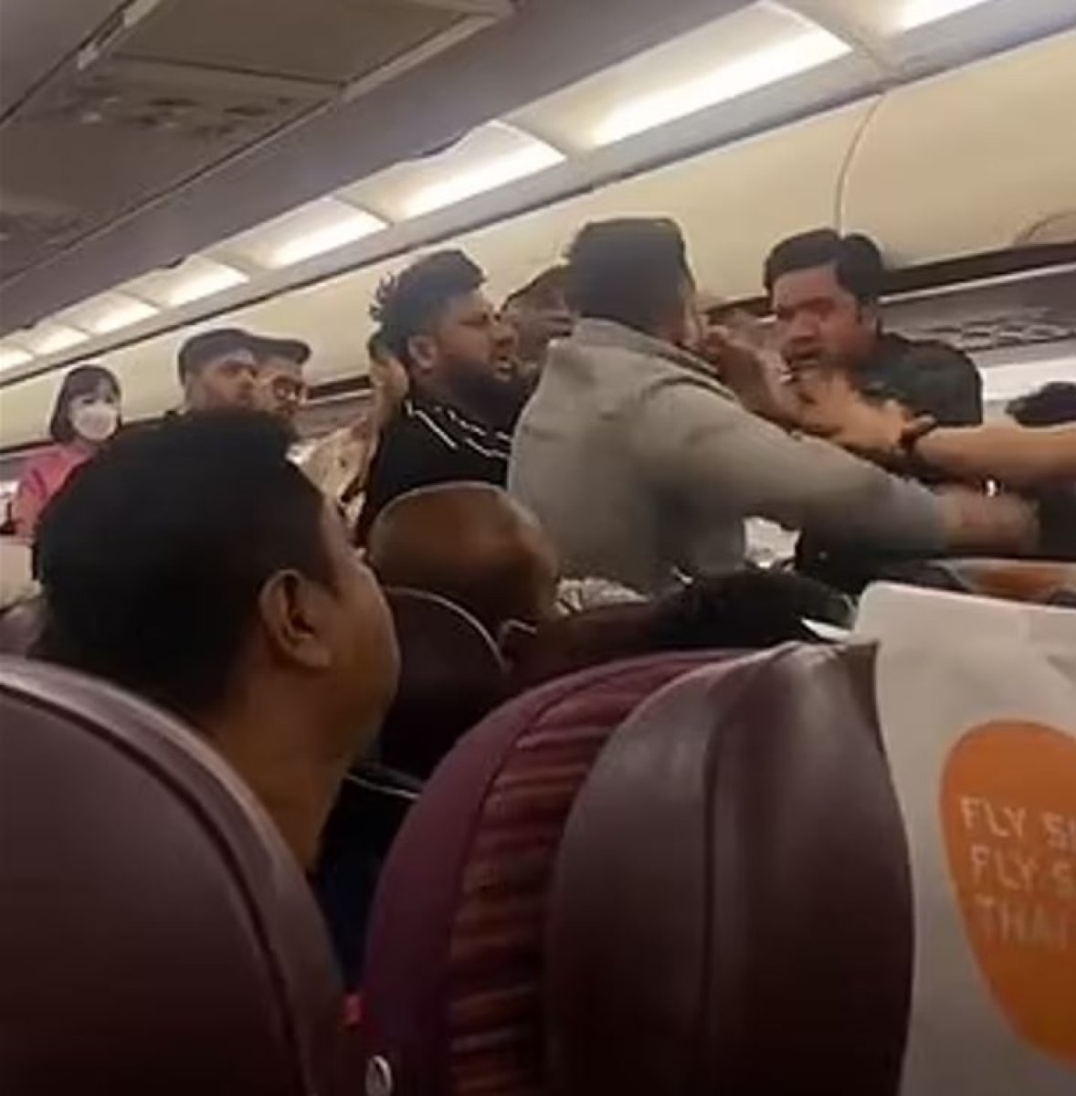 Hindistan uçağında kavga çıktı #1