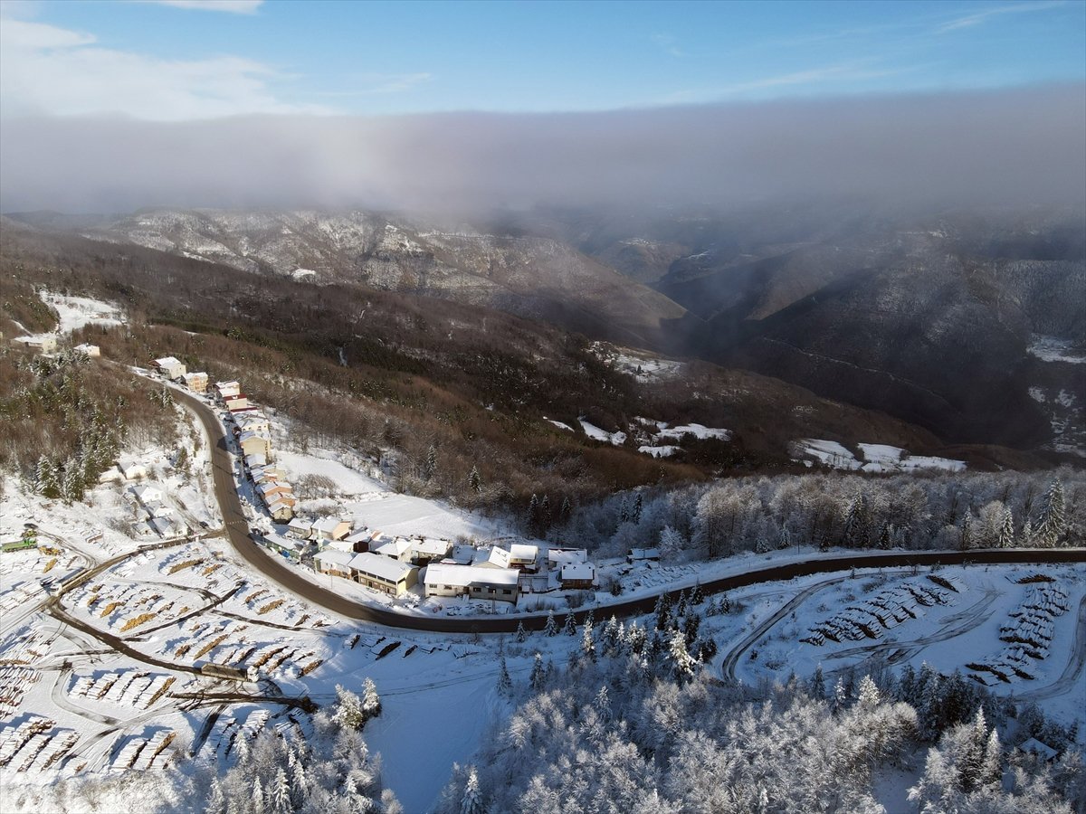Kar ve sisle kaplanan Küre Dağları ndan kartpostallık manzaralar #1