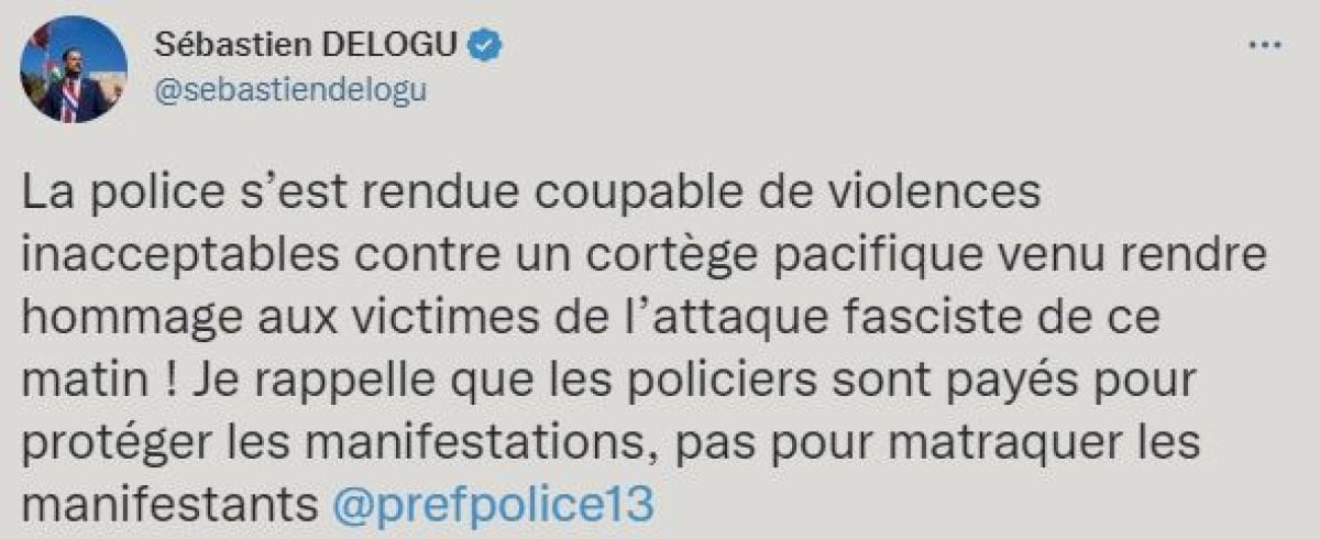 Polise tepki gösteren Fransız vekil Delogu, PKK yanlılarıyla yürüdü #1