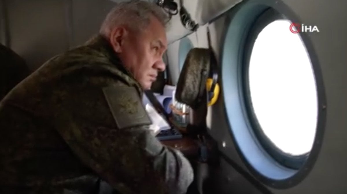 Sergey Şoygu Ukrayna daki Rus cephelerini havadan inceledi #1