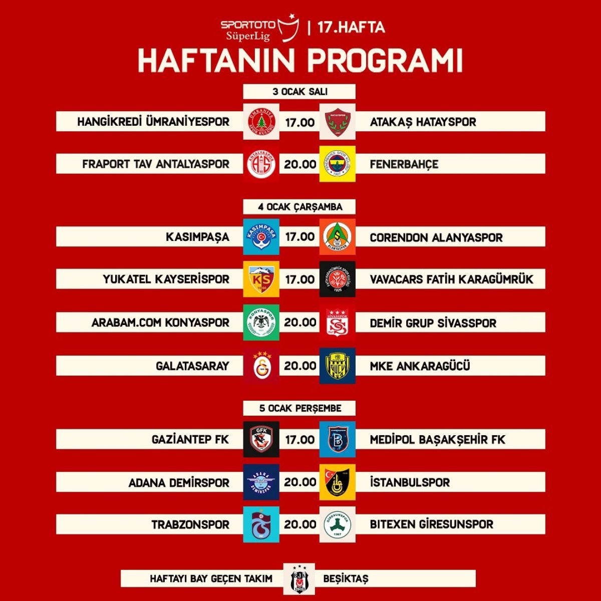 Süper Lig de dört haftanın programı belli oldu #4