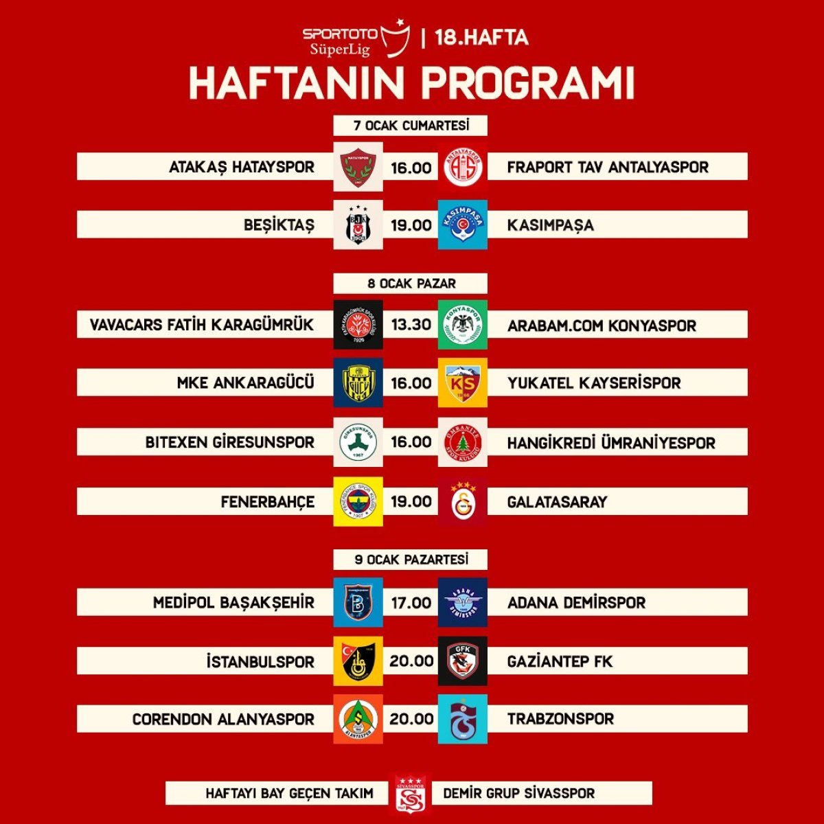 Süper Lig de dört haftanın programı belli oldu #5