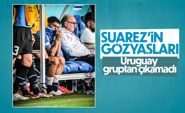 Uruguay’ın elenmesiyle Luis Suarez gözyaşlarını yakalayamadı