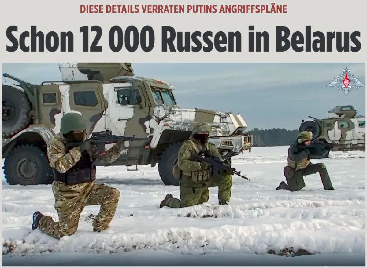Bild: 12 bin Rus askeri, Ukrayna ya saldırmak için Belarus ta #1