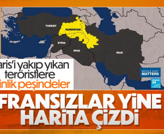 Fransız kanalında küstah Türkiye haritası
