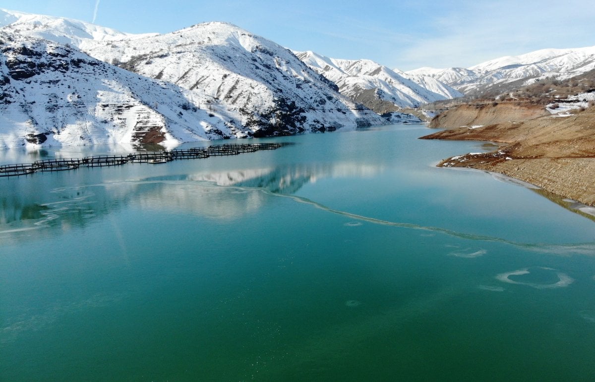 Göyne Sulama Barajı buz tuttu #2