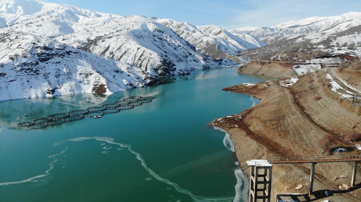Göyne Sulama Barajı buz tuttu #3